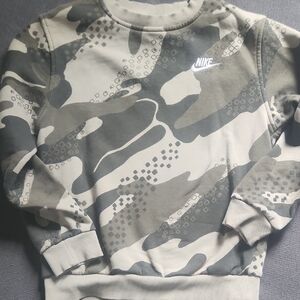 Nike Boy's Crewneck Sweater - Camouflage Green